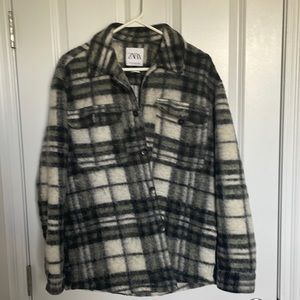 Zara Men’s Wool Button Up Jacket (M) Relaxed Fit